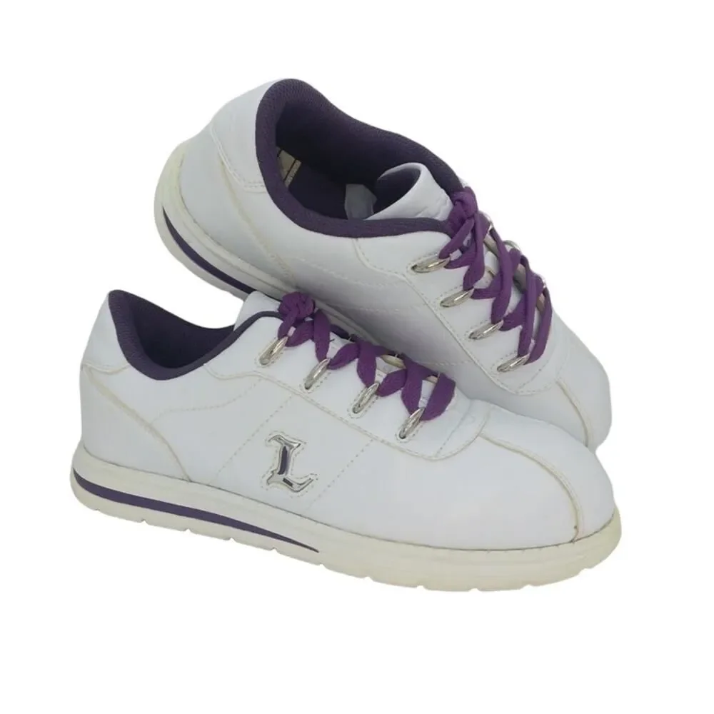 LUGZ Z-ROCS Womens White & Purple Fashion Leather Sneakers - Size: 8